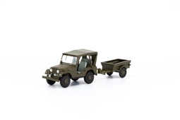 Bild von Willys M38A1 Armee-Jeep mit Aebi Gelpw Anh 68 1:87 H0 Kunststoff Fertigmodell ACE Collectors